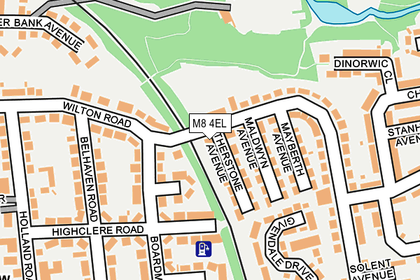 M8 4EL map - OS OpenMap – Local (Ordnance Survey)