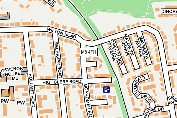 M8 4FH map - OS OpenMap – Local (Ordnance Survey)