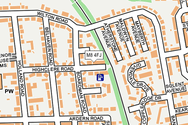 M8 4FJ map - OS OpenMap – Local (Ordnance Survey)