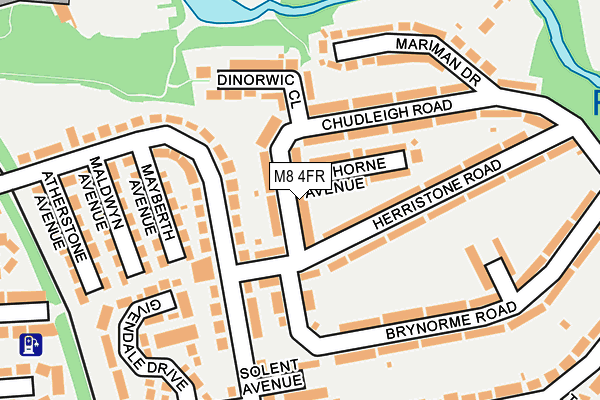 M8 4FR map - OS OpenMap – Local (Ordnance Survey)