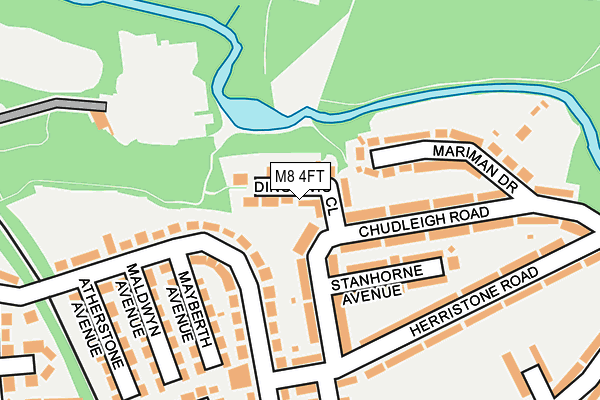 M8 4FT map - OS OpenMap – Local (Ordnance Survey)