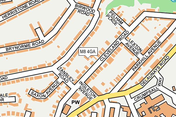 M8 4GA map - OS OpenMap – Local (Ordnance Survey)