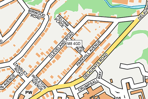 M8 4GD map - OS OpenMap – Local (Ordnance Survey)