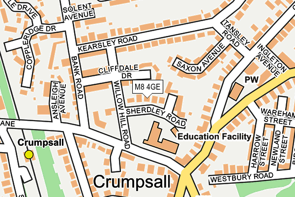 M8 4GE map - OS OpenMap – Local (Ordnance Survey)