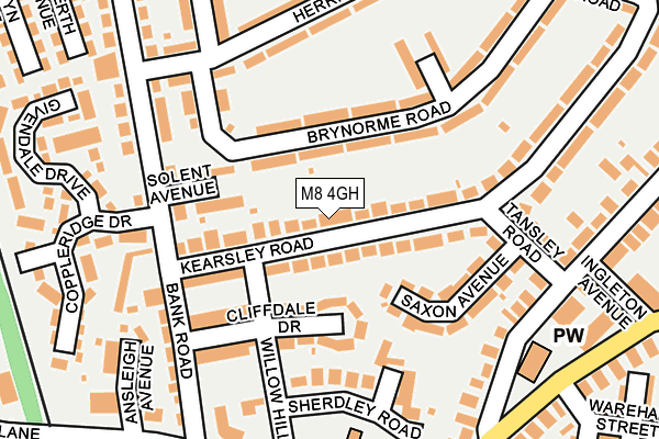 M8 4GH map - OS OpenMap – Local (Ordnance Survey)
