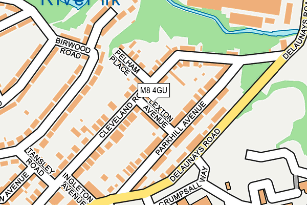 M8 4GU map - OS OpenMap – Local (Ordnance Survey)