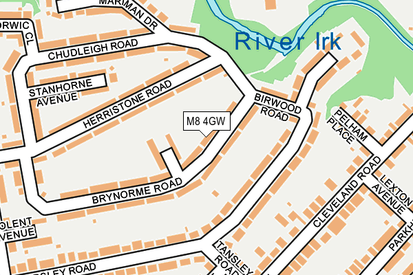 M8 4GW map - OS OpenMap – Local (Ordnance Survey)