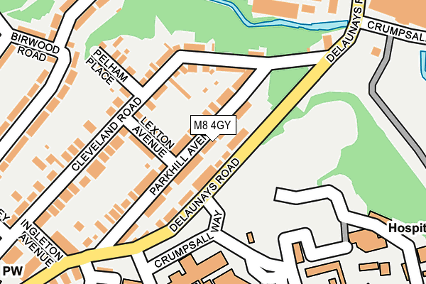 M8 4GY map - OS OpenMap – Local (Ordnance Survey)
