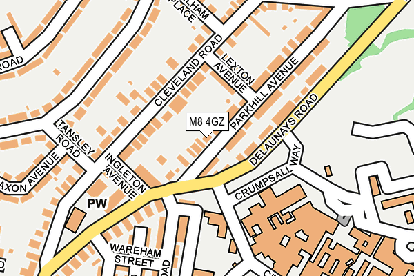 M8 4GZ map - OS OpenMap – Local (Ordnance Survey)