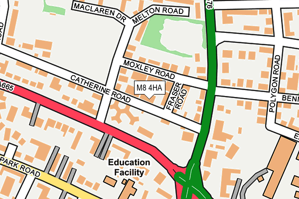 M8 4HA map - OS OpenMap – Local (Ordnance Survey)