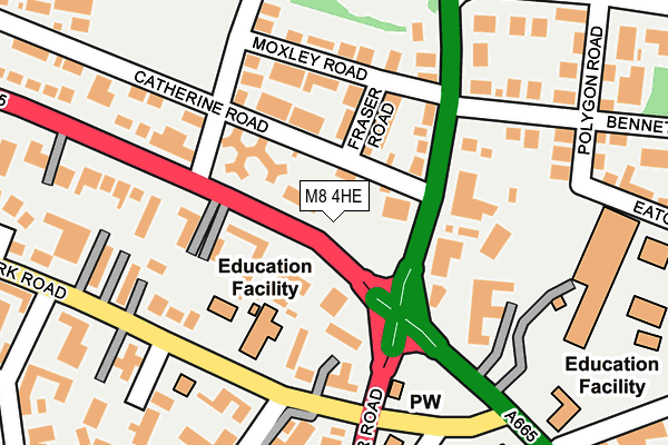 M8 4HE map - OS OpenMap – Local (Ordnance Survey)