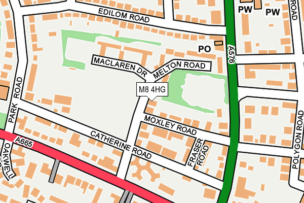 M8 4HG map - OS OpenMap – Local (Ordnance Survey)