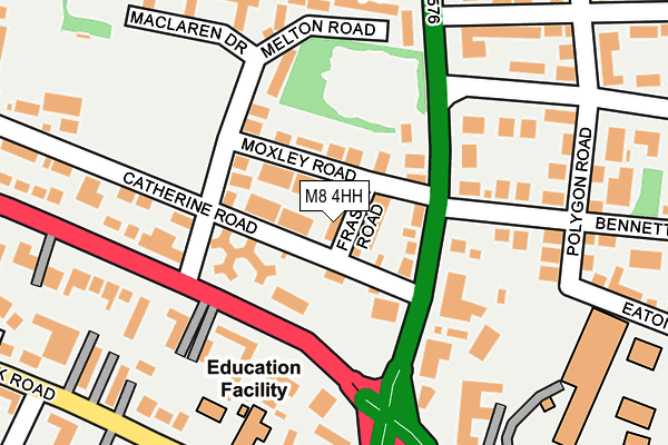 M8 4HH map - OS OpenMap – Local (Ordnance Survey)