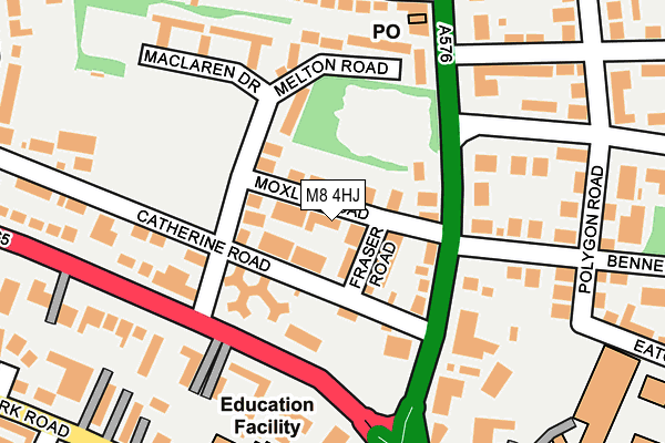 M8 4HJ map - OS OpenMap – Local (Ordnance Survey)