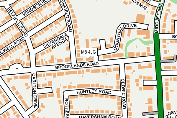 M8 4JG map - OS OpenMap – Local (Ordnance Survey)