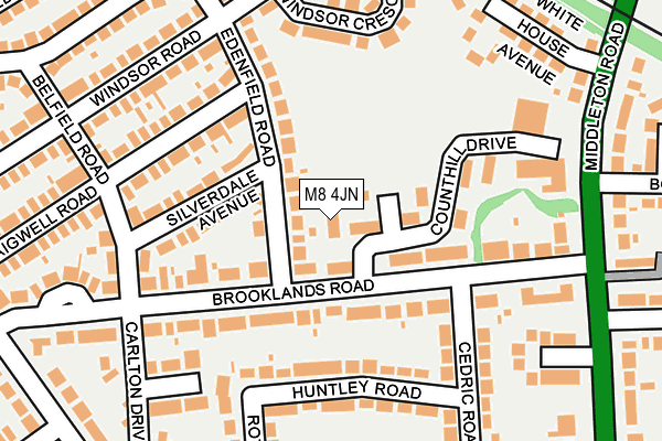 M8 4JN map - OS OpenMap – Local (Ordnance Survey)