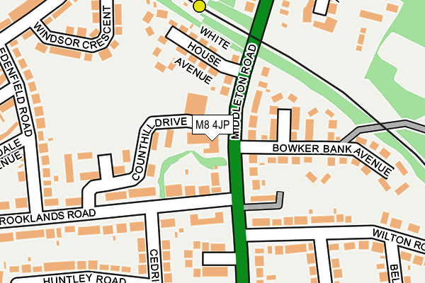 M8 4JP map - OS OpenMap – Local (Ordnance Survey)