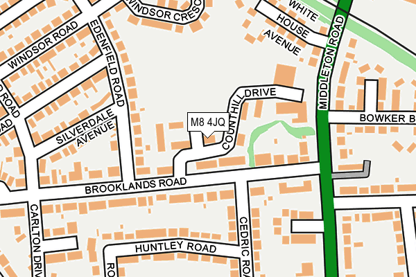 M8 4JQ map - OS OpenMap – Local (Ordnance Survey)