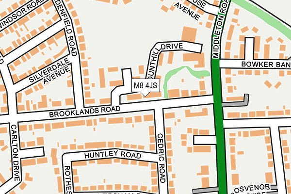 M8 4JS map - OS OpenMap – Local (Ordnance Survey)