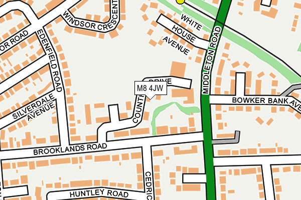 M8 4JW map - OS OpenMap – Local (Ordnance Survey)