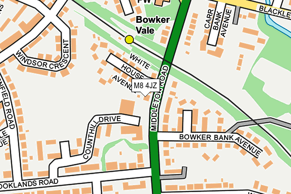 M8 4JZ map - OS OpenMap – Local (Ordnance Survey)