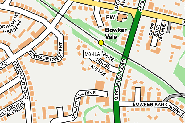 M8 4LA map - OS OpenMap – Local (Ordnance Survey)