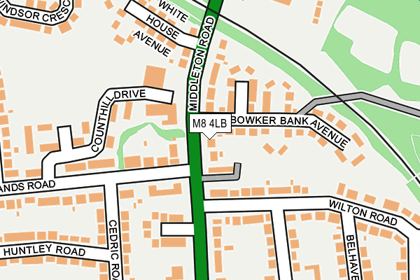 M8 4LB map - OS OpenMap – Local (Ordnance Survey)