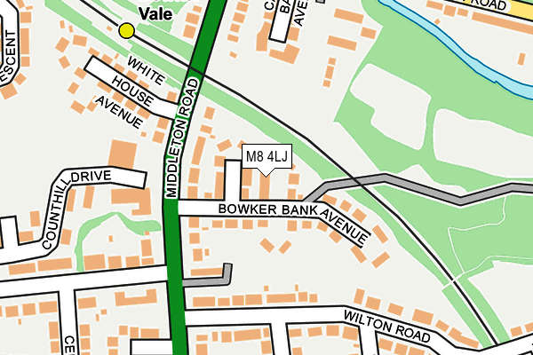 M8 4LJ map - OS OpenMap – Local (Ordnance Survey)