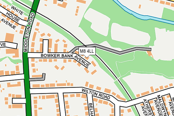 M8 4LL map - OS OpenMap – Local (Ordnance Survey)