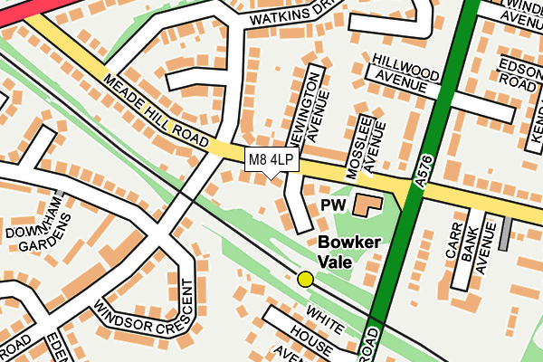 M8 4LP map - OS OpenMap – Local (Ordnance Survey)