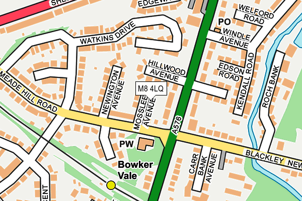 M8 4LQ map - OS OpenMap – Local (Ordnance Survey)