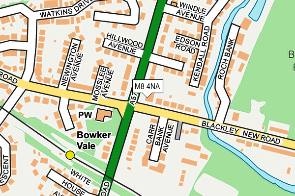 M8 4NA map - OS OpenMap – Local (Ordnance Survey)