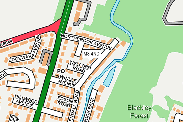 M8 4ND map - OS OpenMap – Local (Ordnance Survey)