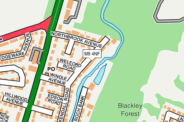 M8 4NF map - OS OpenMap – Local (Ordnance Survey)