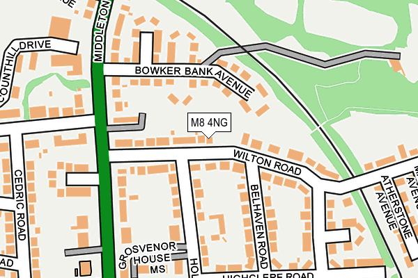 M8 4NG map - OS OpenMap – Local (Ordnance Survey)