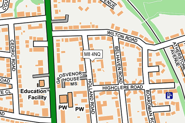 M8 4NQ map - OS OpenMap – Local (Ordnance Survey)