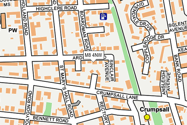 M8 4NW map - OS OpenMap – Local (Ordnance Survey)