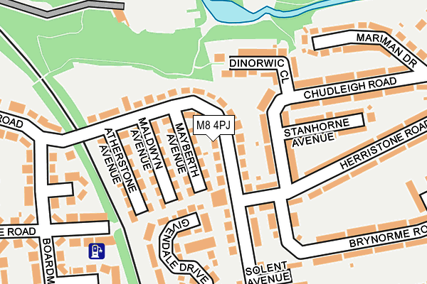 M8 4PJ map - OS OpenMap – Local (Ordnance Survey)