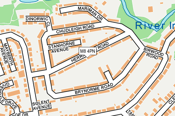 M8 4PN map - OS OpenMap – Local (Ordnance Survey)