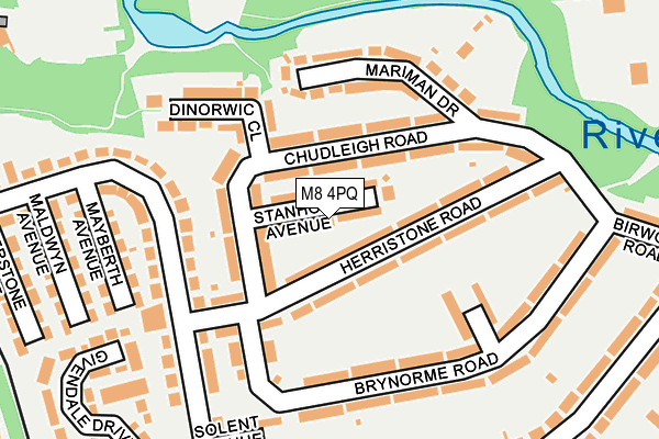 M8 4PQ map - OS OpenMap – Local (Ordnance Survey)