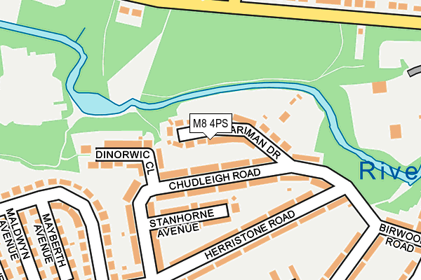 M8 4PS map - OS OpenMap – Local (Ordnance Survey)