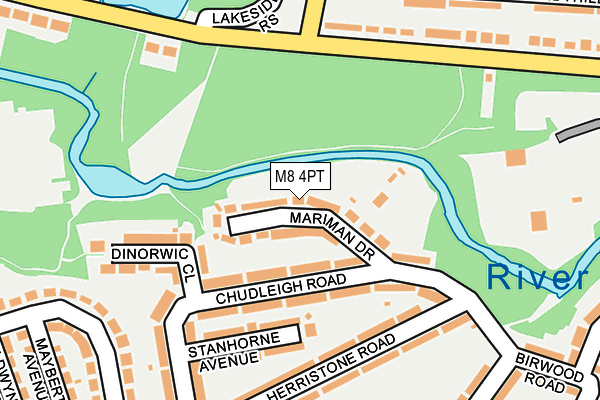 M8 4PT map - OS OpenMap – Local (Ordnance Survey)