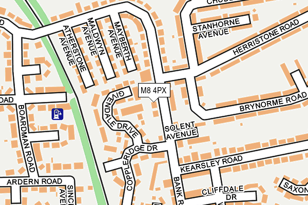 M8 4PX map - OS OpenMap – Local (Ordnance Survey)