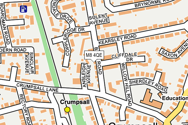 M8 4QE map - OS OpenMap – Local (Ordnance Survey)