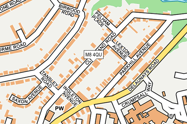 M8 4QU map - OS OpenMap – Local (Ordnance Survey)