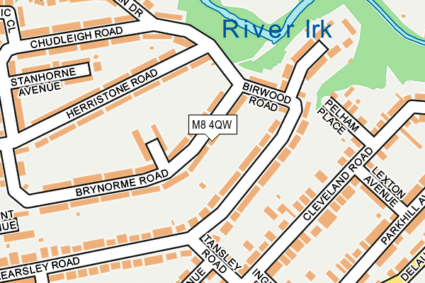 M8 4QW map - OS OpenMap – Local (Ordnance Survey)