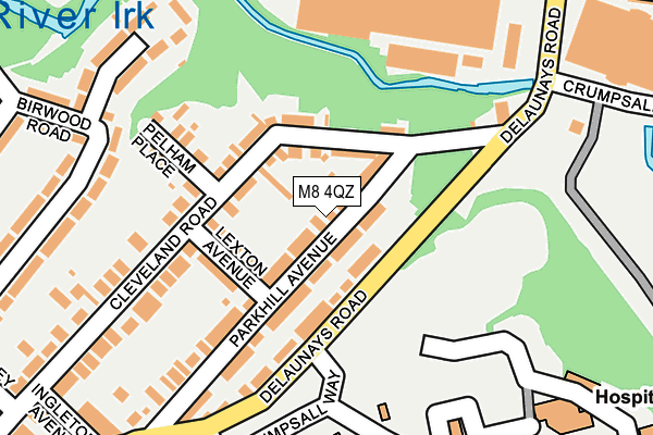 M8 4QZ map - OS OpenMap – Local (Ordnance Survey)
