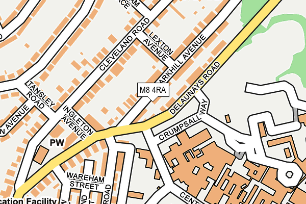 M8 4RA map - OS OpenMap – Local (Ordnance Survey)