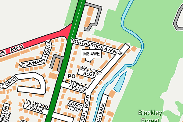 M8 4WE map - OS OpenMap – Local (Ordnance Survey)