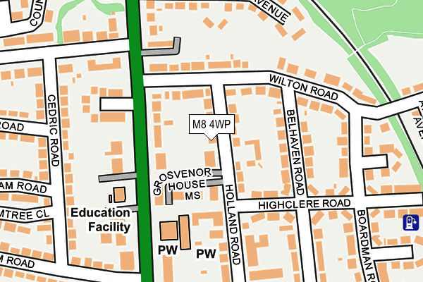 M8 4WP map - OS OpenMap – Local (Ordnance Survey)